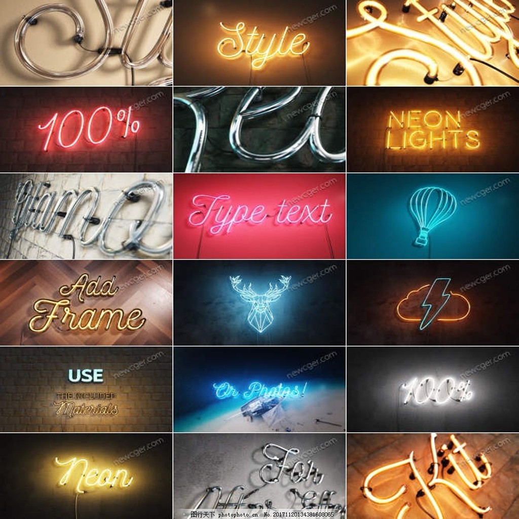 e3d插件创建具有真实质感的三维霓虹灯图片