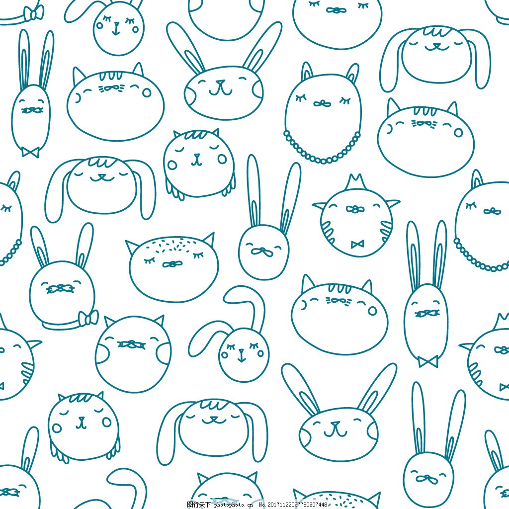 清新兔子壁纸图案