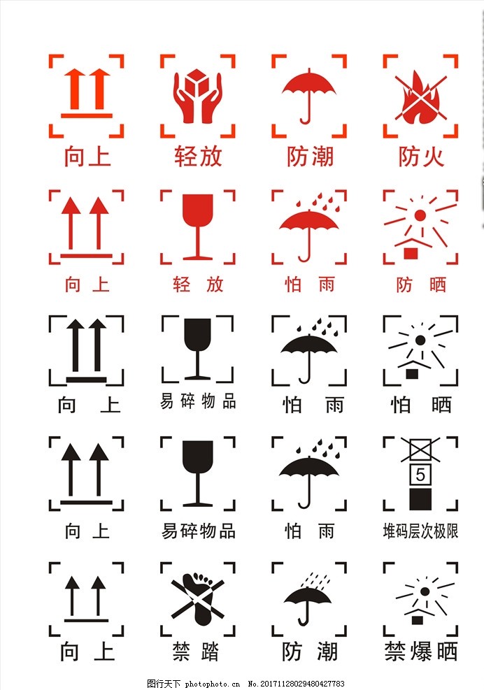 纸箱外包装标识元素