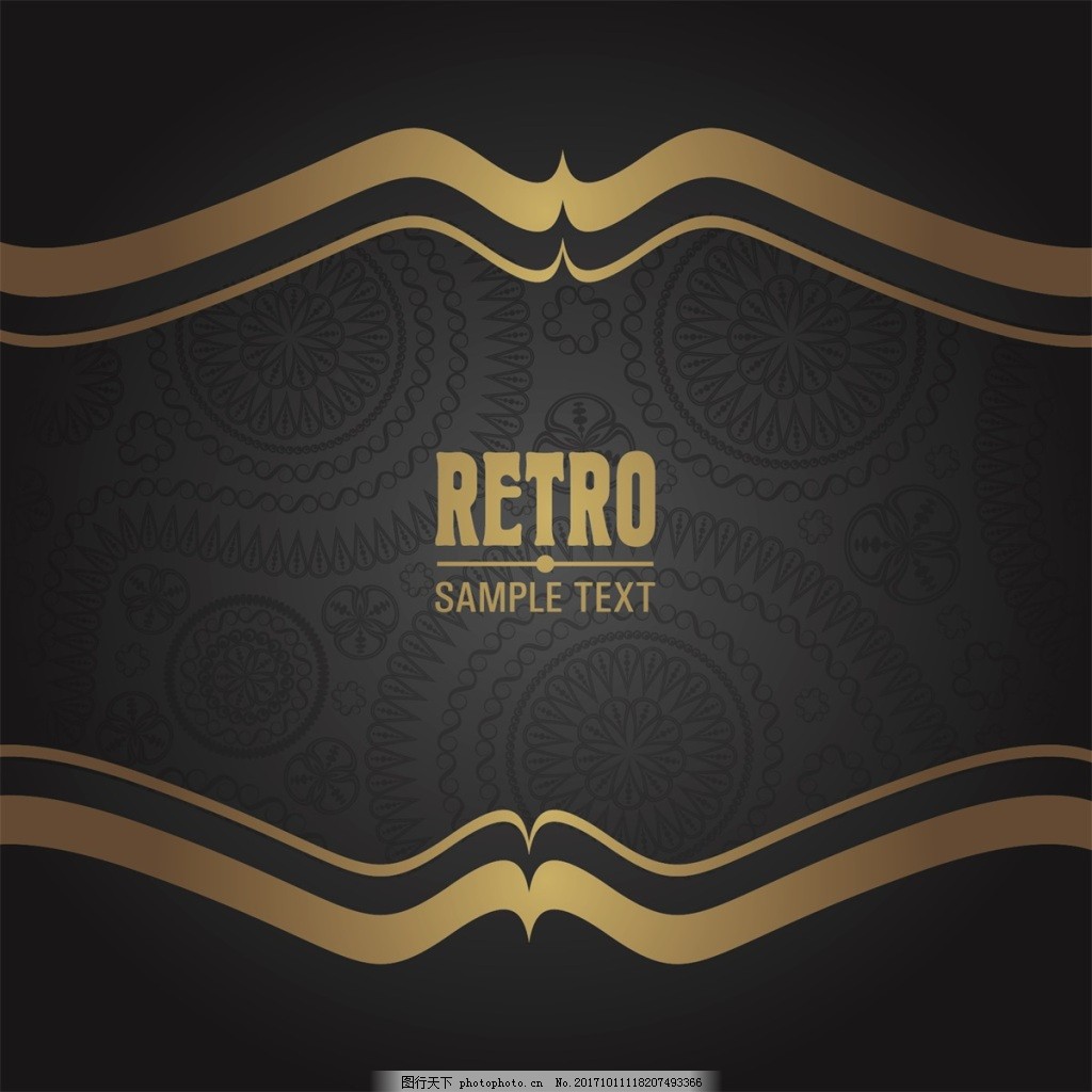 黑金色英文矢量素材图片_广告背景_背景底纹-图行天下素材网