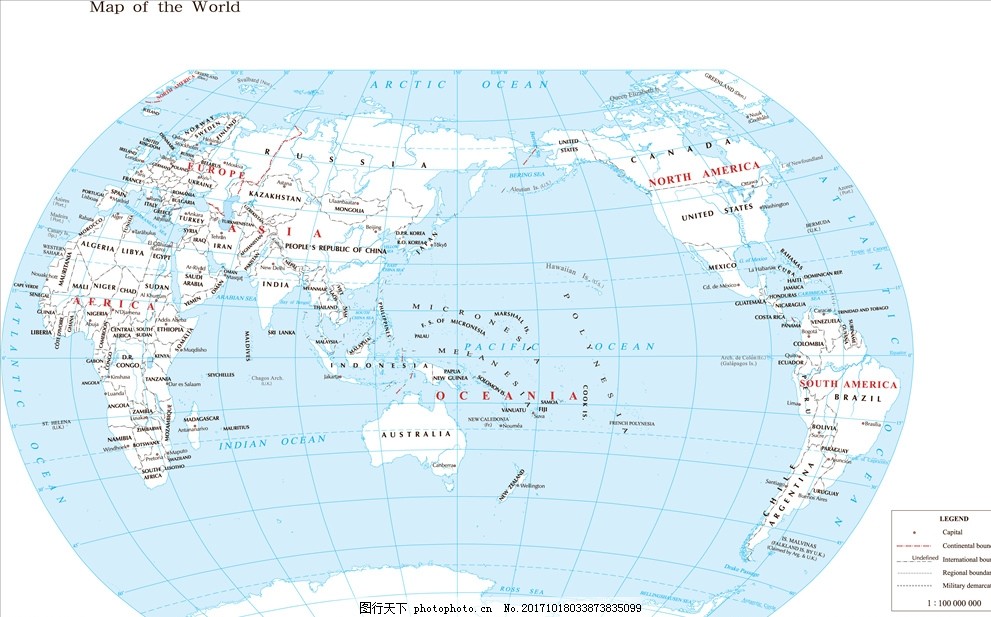 世界地图1 1亿英语版图片 其他图片素材 其他 图行天下素材网