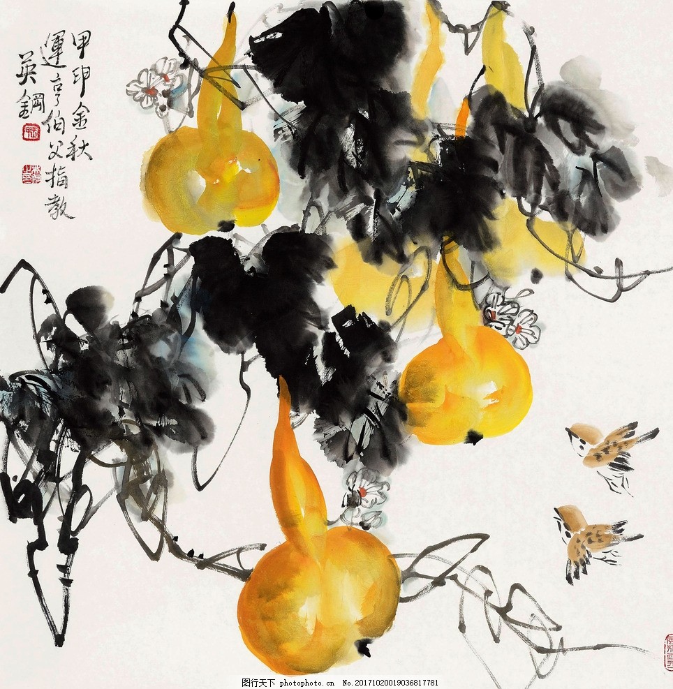 葫芦国画图片_休闲娱乐_生活方式-图行天下素材网