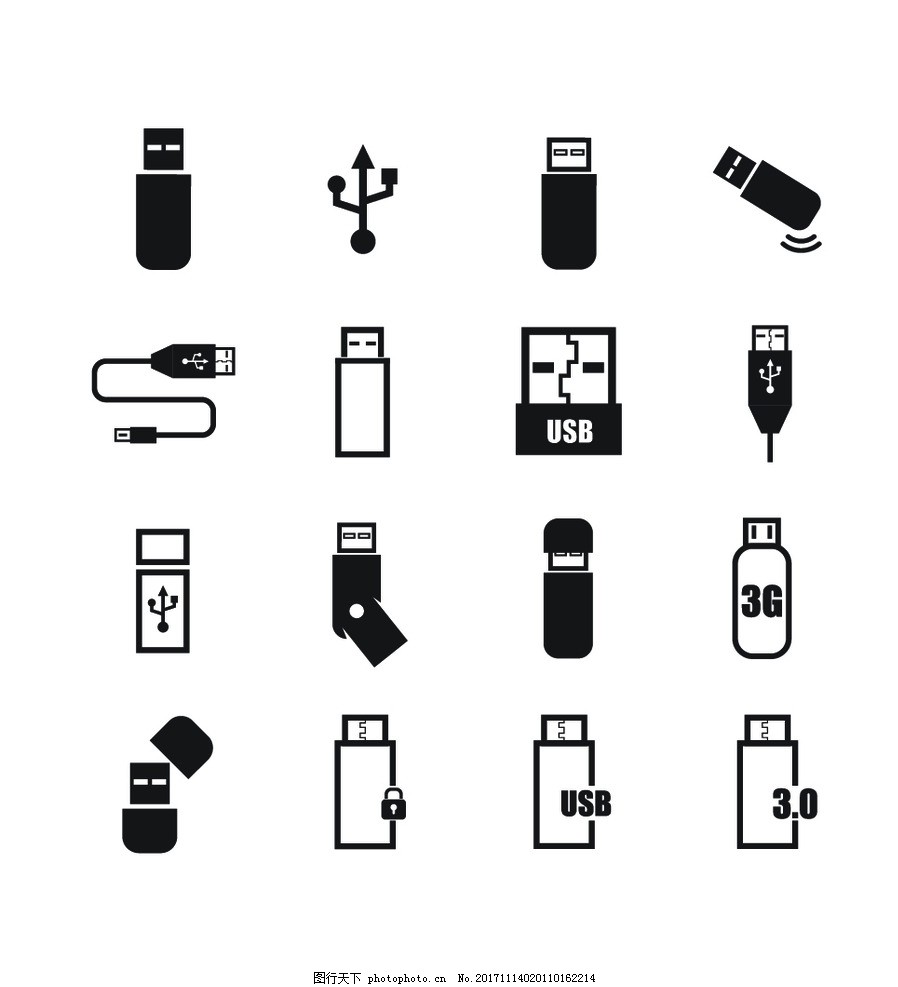 U盘USB矢量图图片_其他_LOGO标识-图行天下素材网