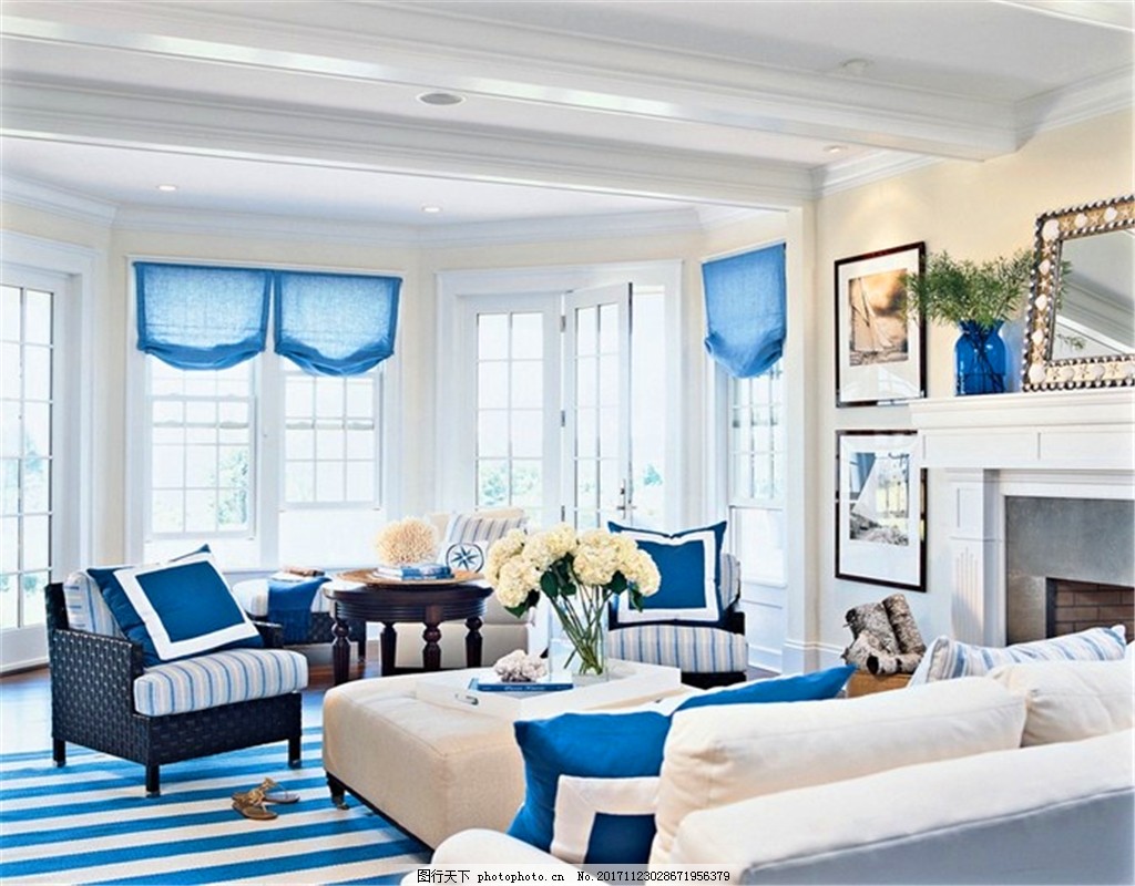 2个精致典雅的蓝色系家居装修设计(2) - 设计之家