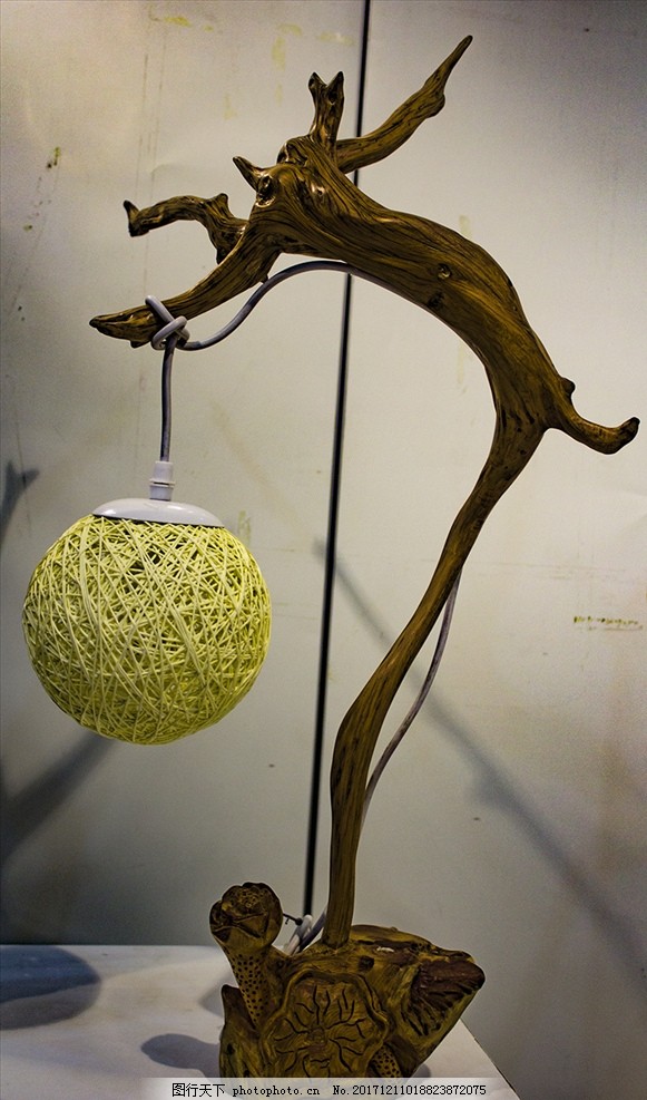 根雕 莲花灯座图片 传统文化 文化艺术 图行天下素材网